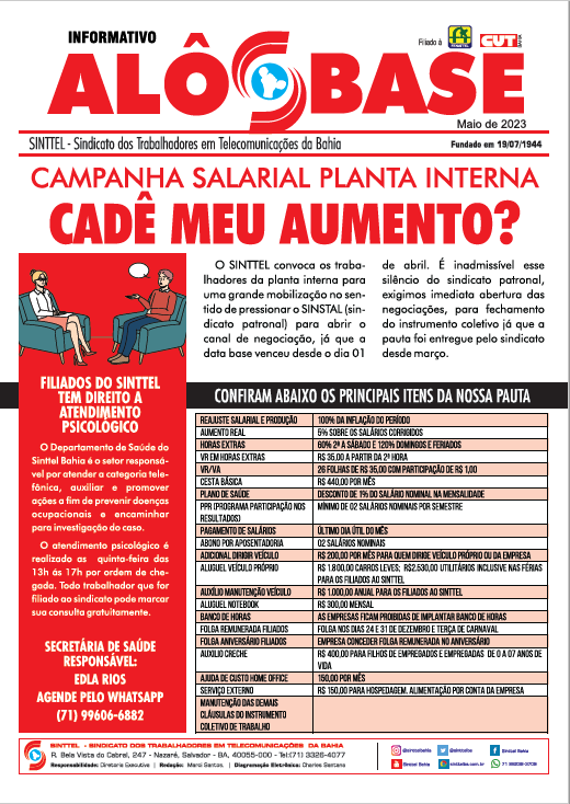 INFORMATIVO - CAMPANHA SALARIAL PLANTA INTERNA 